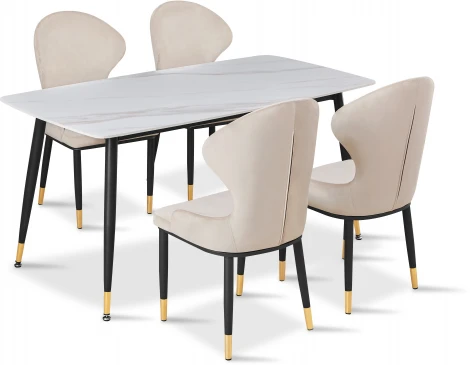 Стул обеденный IST-CASA Констанция DC-3033, бежевый/черный