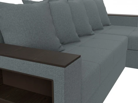 Диван угловой Дубай Лайт правый угол (Серый/Рогожка) Лига Диванов арт.121640