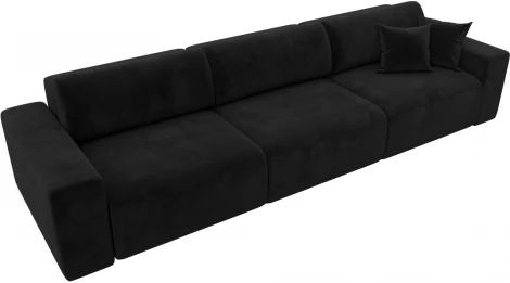 Диван прямой Лига-036 НПБ Классик Лонг (Черный/Велюр) Лига Диванов арт.121329