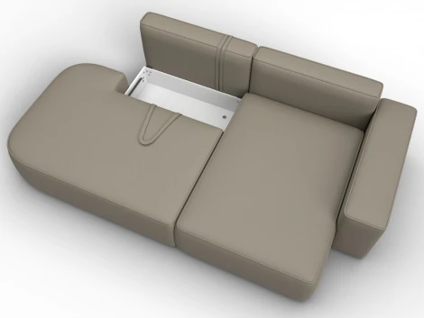 Диван угловой Лига-065 угол правый (ДСП/Пластик/Экокожа/Бежевый) Лига Диванов 129802