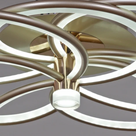 Потолочный светильник светодиодный с пультом и ночным режимом Reluce 09246-0.3-3+3 Champaign silver (Умный дом) (220V)