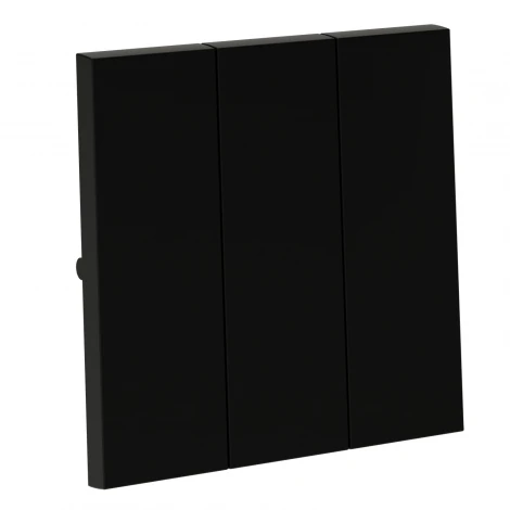 Клавиши для выключателя/переключателя трехклавишного Voltum S70 VLS000508 (черный матовый)