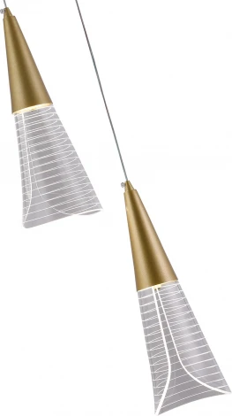 Подвесной светодиодный светильник Natali Kovaltseva Triangle LED LAMPS 81117/2C 14W, золотой, LED (220V, на проводе)
