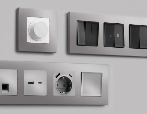 Рамка Ambrella Volt ALFA Qubi (Сталь матовый) 1-ая AF250501