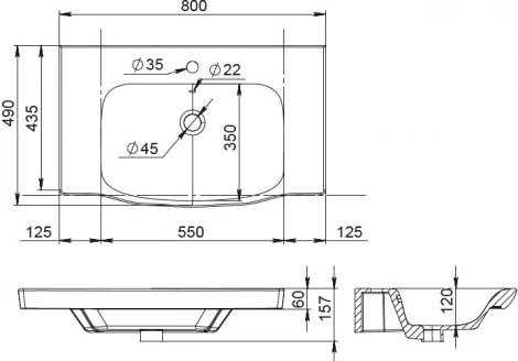 Мебельная раковина Am.Pm Like 80
