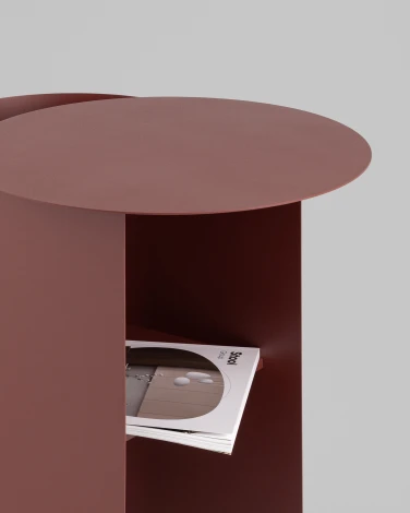 Журнальный столик Stool Group Floire металл бордовый УТ000041883