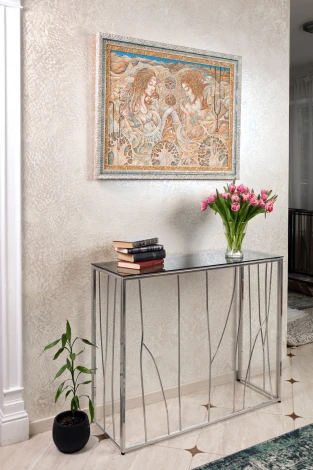 Консольный стол AllConsoles 1021-CS grey серебряный