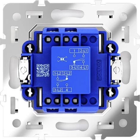 Перекрестный переключатель одноклавишный (белый глянцевый) Voltum S70 VLS010501