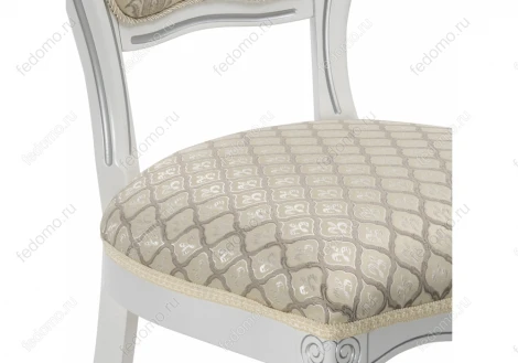 Деревянный стул Woodville Лауро патина серебро / бежевый 430999