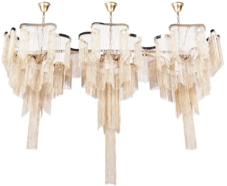 Подвесная люстра Loft It Stream 10208/1400R Gold (220V, на цепи)