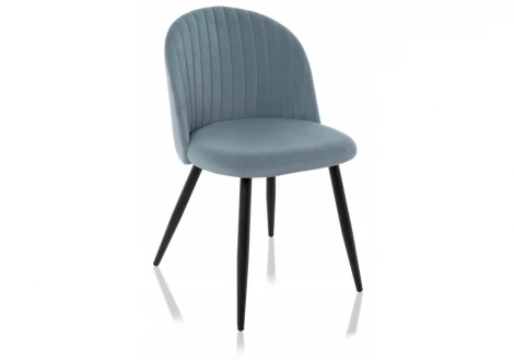 Стул Woodville на металлокаркасе Gabi 1 light blue / black 15109