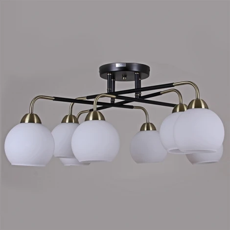 Потолочная люстра на штанге ILLUMICO IL0252-8CSQ-79 BK AB (220V)