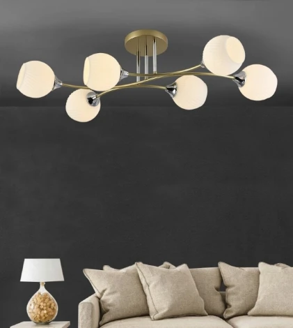 Потолочная люстра Seven Fires Dzhoeri SF3358/6C-GD-CR-WT
