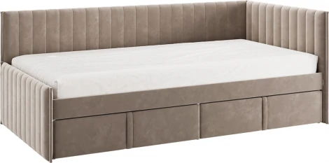 Комплект детской мебели "Баско К2" Mebelson (ДСП,ЛДСП/Черный,Латте) арт.ДК02Баско.3468