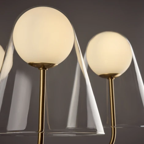 Потолочная люстра на штанге Freya Doublety FR5382PL-05BS (220V, шарики)