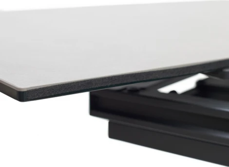 Стол M-City RAGNAR 180 цвет 1699 Серая кожа, керамика / Темно-серый каркас