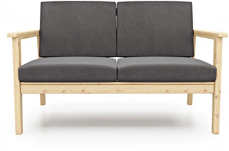 Диван Arsko прямой Лориан М сосна велюр серый