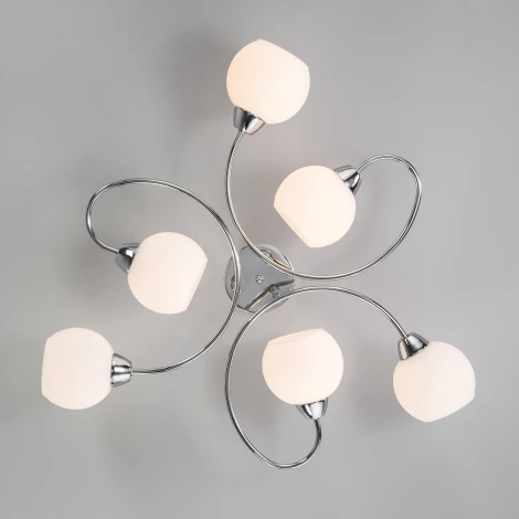 Потолочная люстра на штанге Eurosvet Tulia 30136/6 хром (220V, шарики)