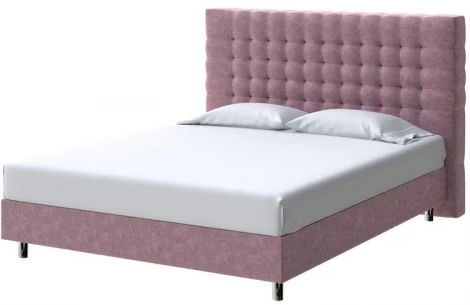 PROxSON Кровать Tallinn Boxspring Standart (Ткань: Велюр Gratta 6 Ягодный мусс) 140x200