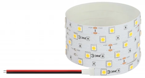 Светодиодная лента 12V 5м белый дневной ЭРА LS5050-7,2-30-12-4000K-IP20-1 year-5m