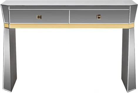 Консоль 2 ящика с золотистой отделкой 120*42*79см Garda Decor арт.KFG125