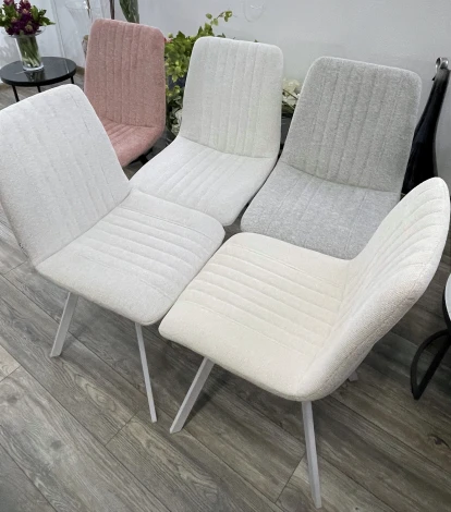 Обеденный стул M-City ELVIS WZ2042-18 белая галька/ белый каркас