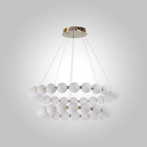Подвесной светильник светодиодный AM Group PEARL PEARL-D800+600 FGD (220V, на тросе, шар, бусы)