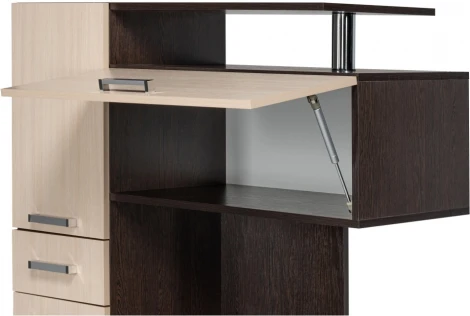 Стол компьютерный Woodville Джаз-17 правый венге / дуб молочный 318947