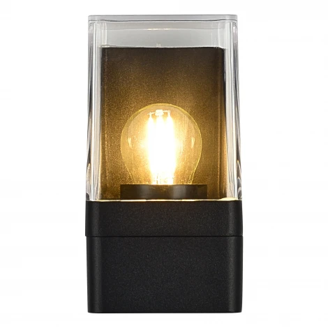 Настенный уличный светильник ST Luce Slide SL9016.401.01 черный/черный E27 1*15W