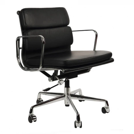 Кресло Eames Style Soft Pad Office Chair EA 217 Кремовая кожа