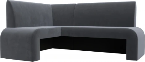 Диван кухонный угловой Кармен левый угол (Серый/Велюр) Лига Диванов арт.126132L