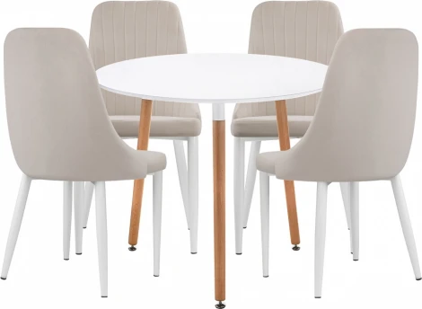 Стол кухонный Woodville Уин 80 white / beige