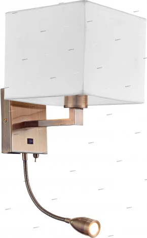 Бра для чтения Arte Lamp Hall A9249AP-2AB (220V, выключатель, куб)