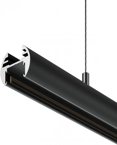 Шинопровод магнитный 1м подвесной круглый Basity, черный Maytoni Busbar trunkings Basity TRX172-R-111B (48V)