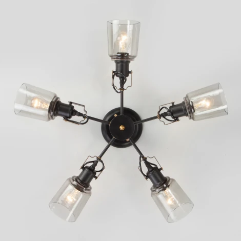 Потолочная люстра на штанге Eurosvet Astor 70111/5 черный (220V)