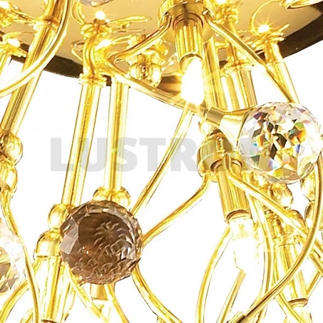 Потолочная люстра N-Light 62184 06 2184 0383 20 gold, white crystal ASFOUR