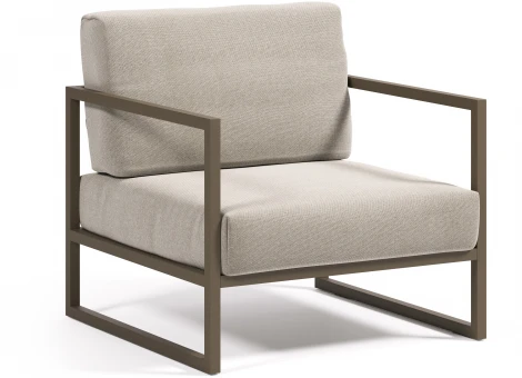 Кресло из ротанга La Forma (ex Julia Grup) Comova (Серый,Зеленый/ Искусственные волокна,Пена,Алюминий,Металл)