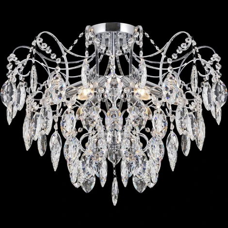 Потолочная люстра на штанге ILLUMICO IL3522-6CSQ-39 CR (220V, хрусталь)