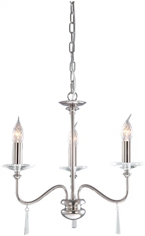 Подвесная люстра Finsbury Park FP3-POL-NICKEL Elstead (220V, на цепи, свеча)