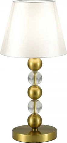 Настольная лампа ST Luce SL2003 SL2003.304.01 латунь/белый E27 1*40W (220V, выключатель)