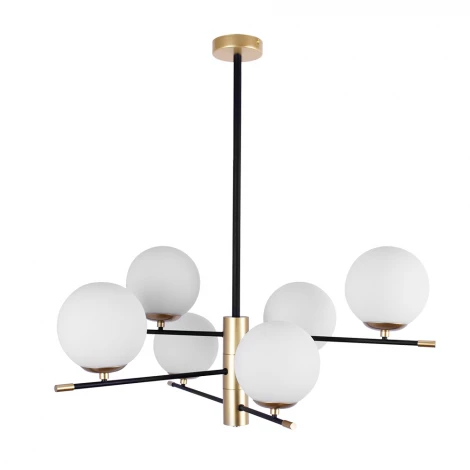 Потолочная люстра на штанге Arte Lamp A2225LM-6BK