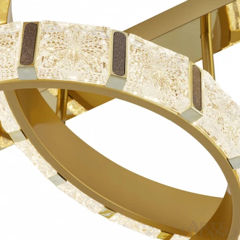 Потолочный светильник круглый Arte Milano Venezia 310183/D600-D400 GD (регулировка яркости, LED, 220V, пульт управления)