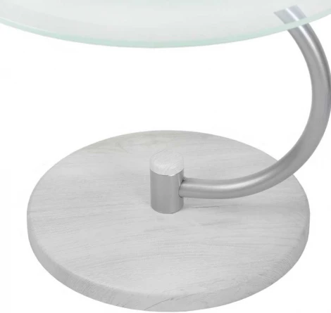 Стол журнальный Дуэт 13Н металлик/дуб дымчатый/прозр. от фабрики Mebelik