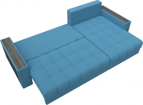 Диван угловой с декором и полкой Лига-050 НПБ Лига Диванов (Рогожка) арт.128589