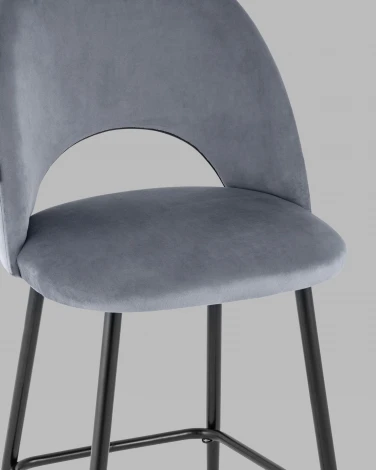 Стул барный Stool Group Меган велюр серый УТ000025288