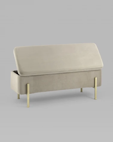 Банкетка Stool Group Болейн с ящиком велюр бежевый УТ000025570