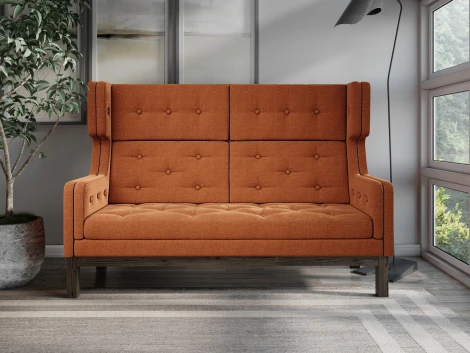 Диван Arsko Айверс Хай Венге рогожка оранжевая