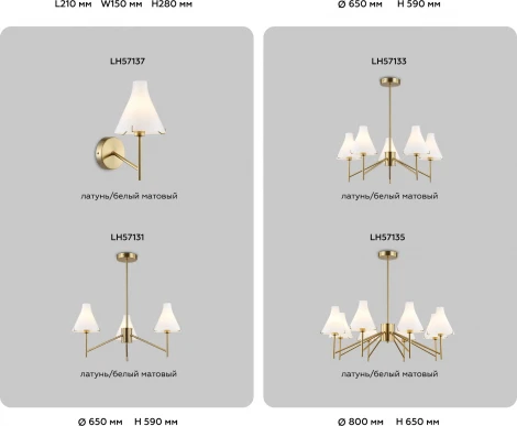 Потолочная люстра на штанге Ambrella High Light LH57135 (220V)