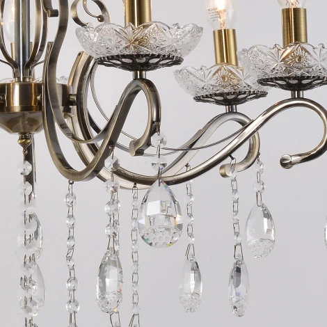 Подвесная люстра Reluce 04205-0.4-07 AB (220V, подвески, на цепи, подсвечник, свеча)