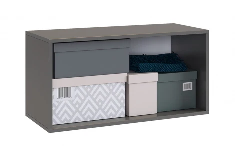 Антресоль двухдверная L800 Баско Mebelson (ЛДСП/Графит) арт.173774,2125